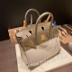 エルメスバーキン 30センチスイフト swift & Canvas18/Étoupe Grey (Étoupe)  エトゥープシルバー金具 birkin30-085 全手縫い