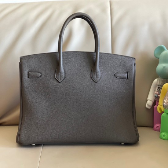 バーキン 40 Birkin40cm 8F/Etain エタン birkin40cm トゴ togo シルバー金具 全手縫い