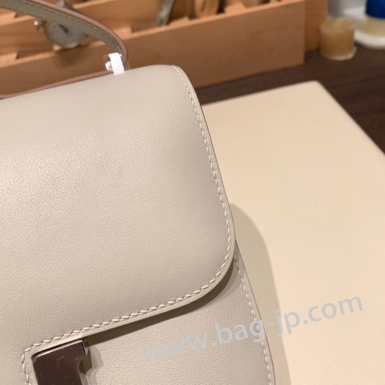 エルメス コンスタンス  ミニ スイフト swift パールグレー 80 /Pearl Grey シルバー金具   constance19-025 全手縫い