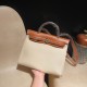 エルメス(Hermes) エールバッグ ジップ 31 2WAY ハンドバッグ Herbag Zip 31 ツイルアッシュ Craieクレ hebag31-015 全手縫い