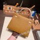 エルメス ケリー25cm 外縫い ヴォーエプソン Epsom  ブロンズドレ U8 /Bronze Dore & ローズエグランタイン P1 /Rose Eglantine  ゴールド金具  kelly25-053 全手縫い