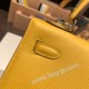 エルメス ケリー25cm 外縫い ヴォーエプソン Epsom  ジョーヌアンブル 9D /Jaune Ambre  シルバー金具  kelly25-110 全手縫い