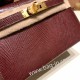 エルメスケリーミニ Kelly bag miniMini Kelly New stock  リザードナチュラ ボルドー 57 /Bordeaux ゴールド金具   kellymini-006 全手縫い