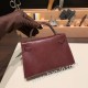 エルメスケリーミニ Kelly bag miniMini Kelly New stock  リザードナチュラ ボルドー 57 /Bordeaux ゴールド金具   kellymini-006 全手縫い