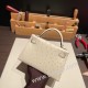 エルメスケリーミニ Kelly bag miniMini Kelly New stock  オーストリッチ ostrich パルシュマン 3C /Parchemin  kellymini-017 全手縫い