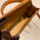 エルメスケリーミニ Kelly bag miniMini Kelly New stock  オーストリッチ ostrich サフラン 22 /Saffron ゴールド金具   kellymini-021 全手縫い