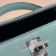 エルメスケリーミニ Kelly bag miniMini Kelly New stock  シェブルミゾル  Chevre ラゴン 7V /Lagon シルバー金具 kellymini-028 全手縫い