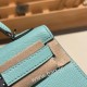 エルメスケリーミニ Kelly bag miniMini Kelly New stock  シェブルミゾル  Chevre アクア 79 /Aqua シルバー金具 kellymini-029 全手縫い