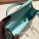 エルメスケリーミニ Kelly bag miniMini Kelly New stock  シェブルミゾル  Chevre アクア 79 /Aqua シルバー金具 kellymini-029 全手縫い