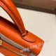 エルメスケリーミニ Kelly bag miniMini Kelly New stock  シェブルミゾル  Chevre オレンジ 93 /Orange ゴールド金具 kellymini-035 全手縫い