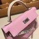 エルメスケリーミニ Kelly bag miniMini Kelly New stock  ヴォーエプソン Epsom モーヴシルベストル X9 /Mauve Sylvestre & クレ 10 /Craie シルバー金具 kellymini-055 全手縫い