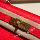 エルメスケリーミニ Kelly bag miniMini Kelly New stock  ヴォーエプソン Epsom ルージュクー S3/ Rouge Cœur ゴールド金具 kellymini-058 全手縫い