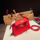 エルメスケリーミニ Kelly bag miniMini Kelly New stock  ヴォーエプソン Epsom ルージュクー S3/ Rouge Cœur ゴールド金具 kellymini-058 全手縫い