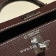 エルメスケリーミニ Kelly bag miniMini Kelly New stock  ヴォーエプソン Epsom 0G/Rouge Sellier ルージュセリエ シルバー金具 kellymini-063 全手縫い