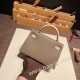 エルメスケリーミニ Kelly bag miniMini Kelly New stock  ヴォーエプソン Epsom グリエレファント 8C /Elephant Grey & クレ 10/ Craie シルバー金具 kellymini-068 全手縫い