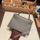 エルメスケリーミニ Kelly bag miniMini Kelly New stock  ヴォーエプソン Epsom グリメイヤー 0L/ Gris Meyer ゴールド金具 kellymini-076 全手縫い