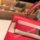 エルメスケリーミニ Kelly bag miniMini Kelly New stock  ヴォーエプソン Epsom ローズエクストリーム I6 /Rose Extreme シルバー金具 kellymini-085 全手縫い