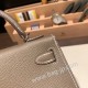 エルメスケリーミニ Kelly bag miniMini Kelly New stock  ヴォーエプソン Epsom エトゥープ18 /Étoupe Grey シルバー金具 kellymini-089 全手縫い