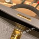 エルメスケリーミニ Kelly bag miniMini Kelly New stock  ヴォーエプソン Epsom エタン 8F /Etain ゴールド金具 kellymini-091 全手縫い