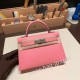 エルメスケリーミニ Kelly bag miniMini Kelly New stock  ヴォーエプソン Epsom ローズコンフェッティ 1Q/Rose Confetti シルバー金具 kellymini-095 全手縫い