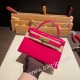 エルメスケリーミニ Kelly bag miniMini Kelly New stock  Alligateor Crocodile ローズシェヘラザード J5 /Rose Scheherazade ゴールド金具 kellymini-098 全手縫い