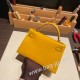 エルメスケリーミニ Kelly bag miniMini Kelly New stock  Alligateor Crocodile ジョーヌアンブル 9D /Jaune Ambre ゴールド金具 kellymini-099 全手縫い