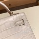 エルメスケリーミニ Kelly bag miniMini Kelly New stock  Alligateor crocodile ベトン 8L/Beton (Béton) ゴールド金具 kellymini-111 全手縫い