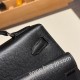 エルメス両面ケリー 不規則なデザイン ヴォーエプソン 89/Black (Noir) ブラック シルバー金具  kelly-new-005 全手縫い