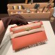 エルメス ポシェットケリー kelly pochette  Epsom ヴォーエプソン ローズティー 3L /Rose Tea ゴールド金具 Pochette--015 全手縫い