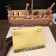 エルメス ポシェットケリー kelly pochette  swift スイフト ジョーヌプッサン 1Z /Jaune Poussin  シルバー金具 Pochette--032 全手縫い