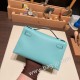 エルメス ポシェットケリー kelly pochette  swift スイフト ブルーアトール 3P /Blue Atoll シルバー金具 Pochette--033 全手縫い