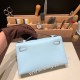 エルメス ポシェットケリー kelly pochette  swift スイフト アズール 7R /Azur ゴールド金具 Pochette--047 全手縫い