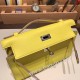 エルメス ポシェットケリー kelly pochette  swift スイフト ライム 9R/ Lime シルバー金具 Pochette--048 全手縫い