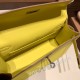 エルメス ポシェットケリー kelly pochette  swift スイフト ライム 9R/ Lime シルバー金具 Pochette--048 全手縫い