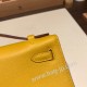 エルメス ポシェットケリー kelly pochette  swift スイフト ジョーヌアンブル 9D /Jaune Ambre シルバー金具 Pochette--049 全手縫い