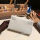 エルメス ポシェットケリー kelly pochette  swift スイフト パールグレー 80 /Pearl Grey シルバー金具 Pochette--058 全手縫い