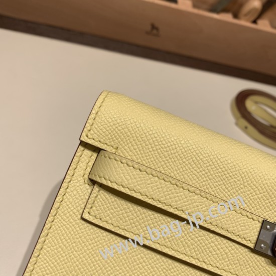 ケリーロング トゥー・ゴー Kelly to go  ヴォーエプソン epsom  1Z/Jaune Poussin  ジョーヌプッサン シルバー金具  kellyto-059 全手縫い