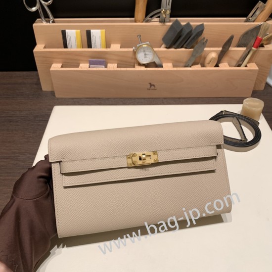 ケリーロング トゥー・ゴー Kelly to go  ヴォーエプソン epsom  S2/Trench  トレンチ ゴールド金具   kellyto-060 全手縫い