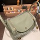 エルメス リンディ26 Clemence トリヨンクレマンス セージ Q1/ Sauge ゴールド金具 lindy26-017 全手縫い