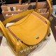 エルメス リンディ26 Clemence トリヨンクレマンス ジョーヌアンブル 9D /Jaune Ambre シルバー金具 lindy26-018 全手縫い