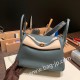 エルメス リンディ26 Clemence トリヨンクレマンス ブルーオラージュ Y7 /Blue Orage ゴールド金具 lindy26-051 全手縫い