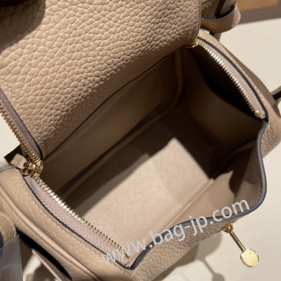 エルメス リンディミニ19 Mini Lindy Clemence トリヨンクレマンス トレンチ S2/ Trench  ゴールド金具  lindymini-045 全手縫い