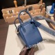 エルメス リンディミニ19 Mini Lindy Clemence トリヨンクレマンス ディープブルー S4 /Deep Blue   シルバー金具  lindymini-065 全手縫い