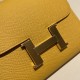 エルメス コンスタンス ロング ヴォーエプソン 9D/ Jaune Ambre  ジョーヌアンブル ゴールド金具   wallet-018 全手縫い